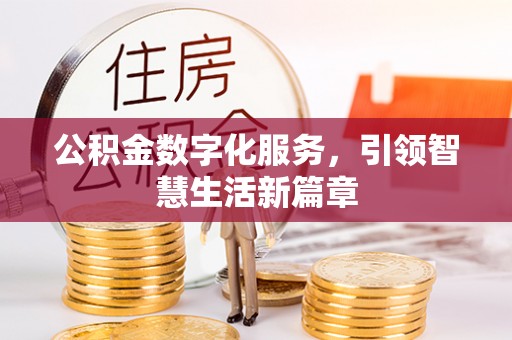 深泽公积金数字化服务，引领智慧生活新篇章